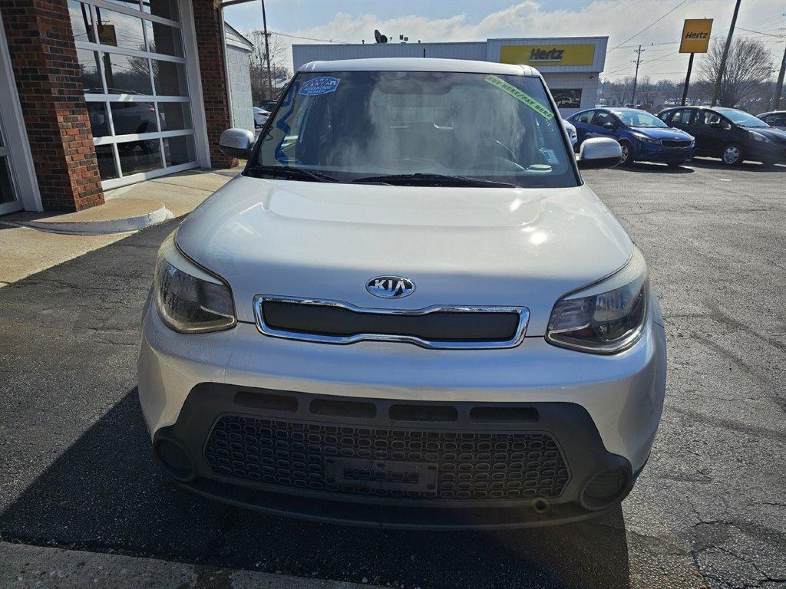 2014 Silver /Black Kia Soul (KNDJN2A29E7) with an 1.6l I-4 DI Dohc Cvvt 1.6 engine, Auto transmission, located at 4163 Bardstown Rd, Louisville, KY, 40218, (502) 266-7677, 38.189991, -85.642418 - The 2014 Soul comes in three trims. The base features a 1.6-liter four-cylinder engine with either a six-speed manual or automatic transmission. The Plus and top-of-the-line Exclaim come with a more powerful 2.0-liter and only with the automatic. I drove both the Plus and the Exclaim. - Photo #2