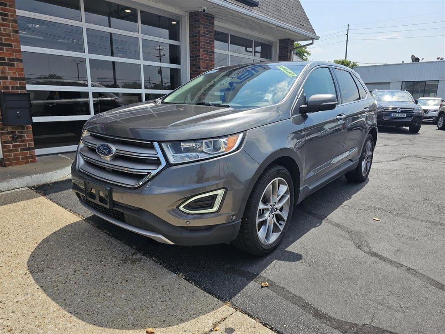 2016 Gray /Gray Ford Edge (2FMPK4K98GB) with an 2.0l I-4 DI Ecoboost 2.0l engine, Auto transmission, located at 4163 Bardstown Rd, Louisville, KY, 40218, (502) 266-7677, 38.189991, -85.642418 - The Edge is Ford's third smallest SUV slotting ahead of the Escape and upcoming 2018 EcoSport but behind the larger and more expensive Flex, Explorer, and Expedition. Considering a van? The Transit Connect van seats up to seven, has more cargo room and has a lower starting price. - Photo#0