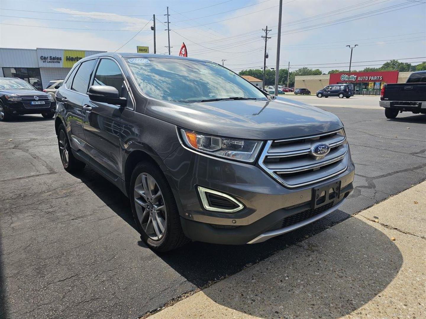 2016 Gray /Gray Ford Edge (2FMPK4K98GB) with an 2.0l I-4 DI Ecoboost 2.0l engine, Auto transmission, located at 4163 Bardstown Rd, Louisville, KY, 40218, (502) 266-7677, 38.189991, -85.642418 - The Edge is Ford's third smallest SUV slotting ahead of the Escape and upcoming 2018 EcoSport but behind the larger and more expensive Flex, Explorer, and Expedition. Considering a van? The Transit Connect van seats up to seven, has more cargo room and has a lower starting price. - Photo#1