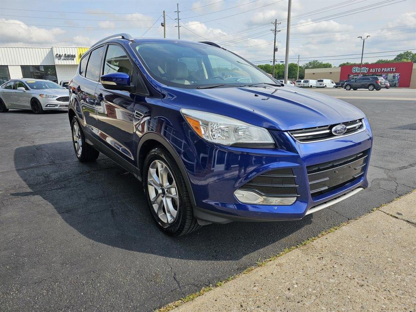 2013 Blue /Black Ford Escape (1FMCU9HX5DU) with an 1.6l I-4 DI Dohc TC Ecobt engine, Auto transmission, located at 4163 Bardstown Rd, Louisville, KY, 40218, (502) 266-7677, 38.189991, -85.642418 - Photo#2
