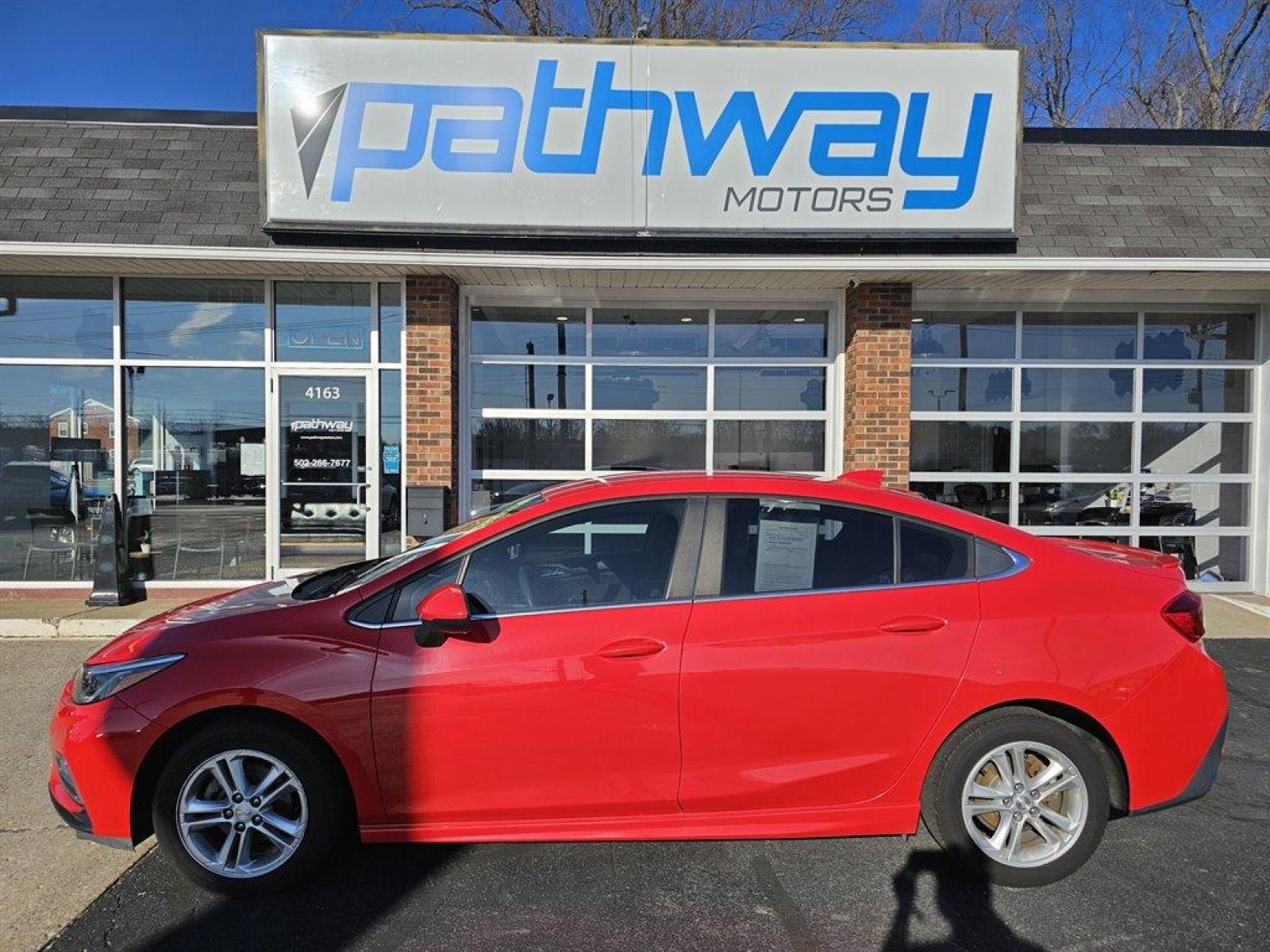 2016 Red /Black Chevrolet Cruze (1G1BE5SM1G7) with an 1.4l I-4 DI Dohc T/C 1.4l engine, Auto transmission, located at 4163 Bardstown Rd, Louisville, KY, 40218, (502) 266-7677, 38.189991, -85.642418 - Photo #1